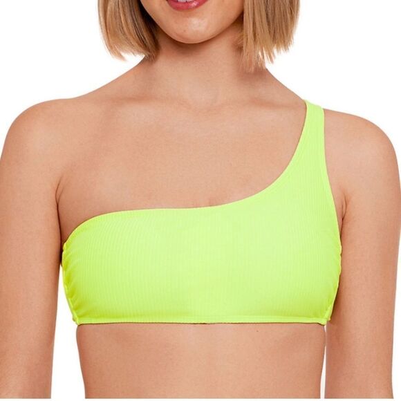 SO XL one shoulder bikini bra top swim wear neon yellow - Picture 1 of 4